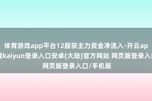 体育游戏app平台12股获主力资金净流入-开云app官网下载kaiyun登录入口安卓(大陆)官方网站 网页版登录入口/手机版