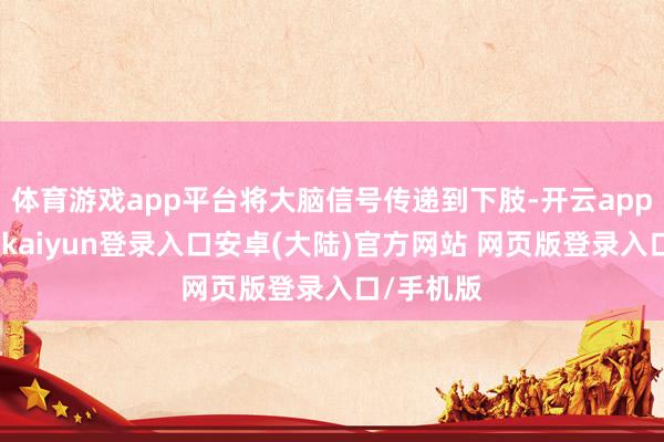 体育游戏app平台将大脑信号传递到下肢-开云app官网下载kaiyun登录入口安卓(大陆)官方网站 网页版登录入口/手机版